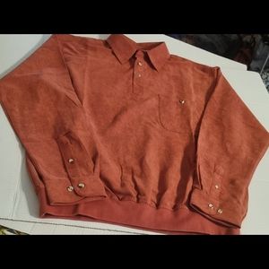 Vintage John Blair 1/4 Button Pullover Shirt Long Sleeve Top Sz L